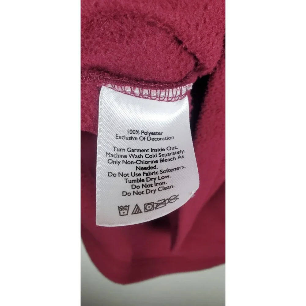 Eddie Bauer Men's 2XL Maroon 1/4 Zip Fleece Jacket